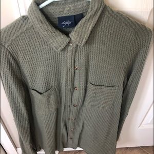 Day Trip button shirt, waffle knit! Button up back,too!